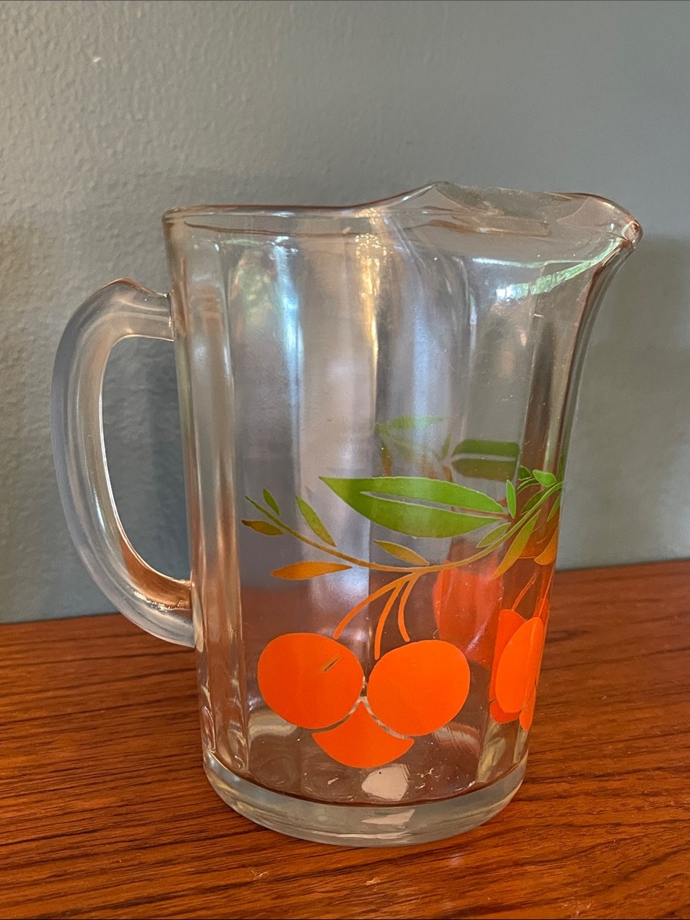 Vintage Anchor Hocking Cherry Pitcher